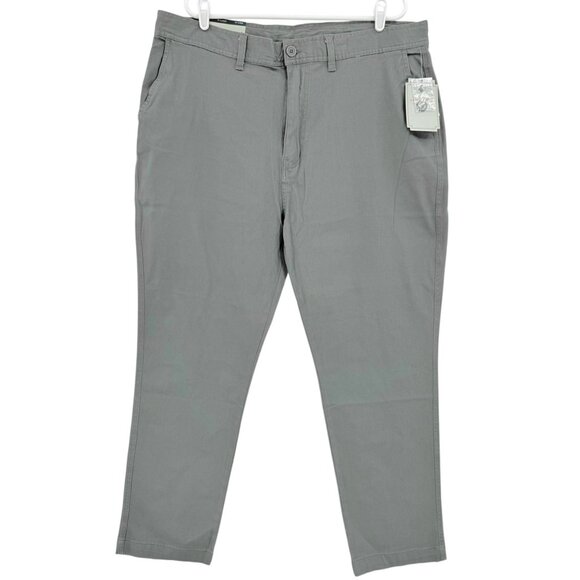 Hallstatt Men's Stretch Standard Fit Dark Grey Chino Pants Size 42x30 NWT - Picture 1 of 10
